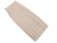 snidel スナイデル チェック スリット タイト スカート size0/茶 ■■ レディース