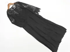 ZARA basic ザラ ベーシック レース 切替 ワンピース sizeL/黒 ■◇ レディース