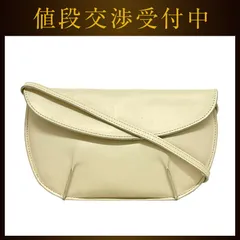 ジルサンダー ネイビー ショルダーバッグ クリーム ホワイト 美品 レザー