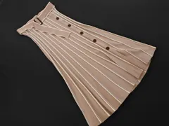 natural couture ナチュラルクチュール ストライプ ニット ロング スカート sizeF/ベージュ ■◇ レディース