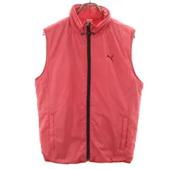 PUMA プーマ ゴルフ 中綿ベスト L レッド メンズ 古着