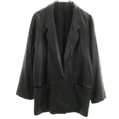 WHITE BEAR ホワイトベアー 日本製 羊革 レザージャケット 11 ブラック レディース 古着