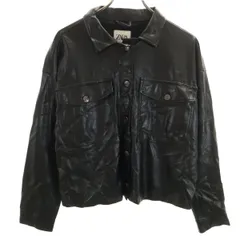 ZARA ザラ フェイク レザージャケット S ブラック レディース 古着