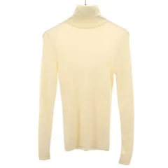 MUJI 無印良品 長袖 タートルネック リブ ニット M アイボリー セーター レディース 古着