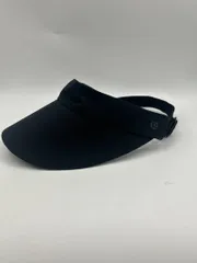 【美品】 lululemon ルルレモン サンバイザー バイザー キャップ 帽子 ブラック フリーサイズ M-30