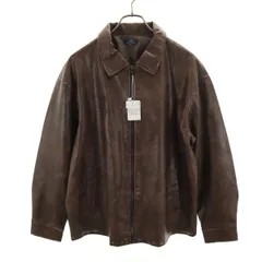 未使用 ITEMS URBAN RESEARCH アイテムズアーバンリサーチ フェイクレザー ジャケット L ブラウン メンズ 古着