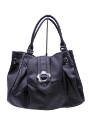 MARY QUANT マリークワント 本革 レザー セミショルダー バッグ 黒 ■■ レディース