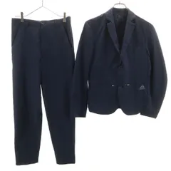 adidas アディダス スーツ 上下 セットアップ XS/S ネイビー シアサッカー 収納袋付き メンズ 古着