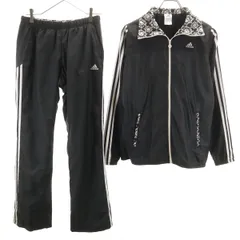 adidas アディダス トレーニング ウインドブレーカー 上下 セットアップ OT/M ブラック 裏トリコット レディース 古着