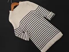 BLUE LABEL CRESTBRIDGE ブルーレーベル クレストブリッジ ボーダー ニット セーター size38/白ｘ紺 ■◇ レディース