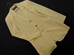 PAUL STUART ポールスチュアート ストライプ ジャケット size7/ライトイエロー ■◇ レディース