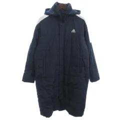 アディダス adidas ベンチコート 中綿 ロング ネイビー系 160 ジュニア