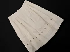 MICHAEL KORS マイケルコース リネン混 タック フレア スカート size4/白 ■◇ レディースのサムネイル