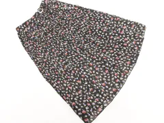LOVETOXIC ラブトキシック ナルミヤ 花柄 プリーツ スカート sizeM/黒 ■◇ レディース