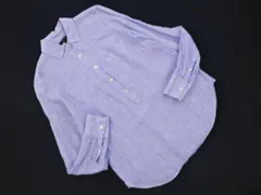 J.CREW ジェイクルー リネン100% ストライプ プルオーバー シャツ size00/水色 ■◇ レディース