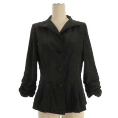 モディファイ Modify ジャケット スプリング ギャザー ブラック 260227E ■ECD001