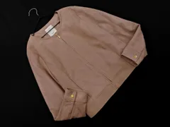VIS ビス スウェード調 ノーカラー ジャケット sizeM/ピンクベージュ ■◇ レディースのサムネイル