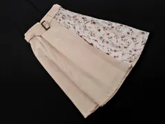 INGNI イング 花柄 プリーツ 切替 スカート sizeM/ライトベージュ ■◇ レディース