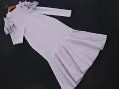 新品 ROYAL PARTY ロイヤルパーティー ラッフルスリーブ マーメイド ニット ワンピース sizeF/ラベンダー ■◇ レディース