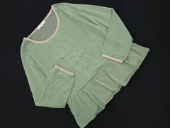 grove グローブ ドット ペプラム ブラウス シャツ sizeL/緑 ■◇ レディース