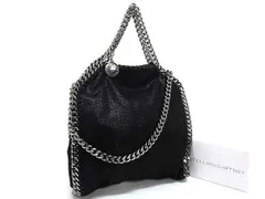 STELLA McCARTNEY ステラ マッカートニー ハンドバッグ ファラベラ タイニー ブラック エコレザー レディース 2WAY 美品