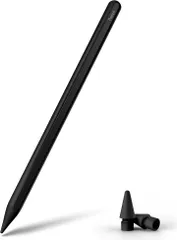 Stouchi 互換品 スタイラスペン iPad ペンシル 磁気吸着充電式タッチペン 傾き感知 パームリジェクション マット仕上げ 収納ケース 交換ペン先 充電ゲーブル 説明書付き (ブラック（磁吸開機タイプ）)