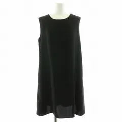 ブレンヘイム BLENHEIM Aラインワンピース ノースリーブ ひざ丈 M 黒 ブラック U922-016 ■GY99 /MW