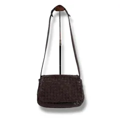 ボッテガヴェネタ　BOTTEGA VENETA  イントレチャートレザー　ワンショルダーバッグ　肩掛け　ブラウン　ホーボーバッグ　アクセサリーポーチ