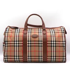 BURBERRY ノバチェック　ボストン バッグ キャンバス ブラウン バーバリーのサムネイル