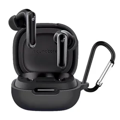 【新品】 For Anker Soundcore P40i ケース【DKEYIT】シリコーンケース Anker Soundcore P40i 保護カバー 装着充電可能 全面保護 防水 防塵 軽量 カラビナ付き落下防止 キズ防止 耐衝撃 (ブラック) 0