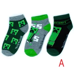 マインクラフト　マイクラ 　靴下　くつした　子供用　幼児用　3足セット　2-3歳目安　14-16cm　23-26