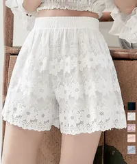 ペチパンツ 3分丈パンツ ショートパンツ 夏 レース レディース