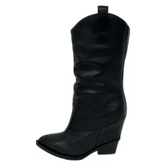 giuseppe zanotti(ジュゼッペザノッティ) ブーツ 36 レディース - 黒 インヒール レザー