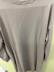 レディース 韓国風 ロングスウェットワンピース 裏起毛 厚手 ゆったり 体型カバー 秋冬用 (小さな汚れあり) D-618  bu1