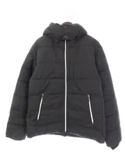 A-Clothing ジャケット 中綿 ジップアップ フード XL 黒 ブラック /ah