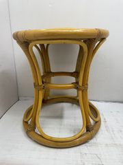 オールドラタン꧂ テーブル 丸型 ガラス天板 カフェテーブル 籐家具