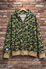 A BATHING APE® ABC カモフラージュ シャーク フール ジップ フーディー グリーン