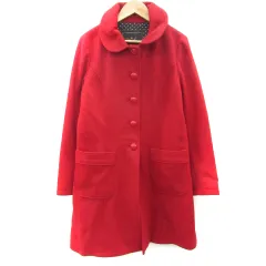 トゥービーバイアニエスベー To b. by agnes b. ステンカラーコート ロング丈 38 M レッド 赤 サンプル品 /YM24