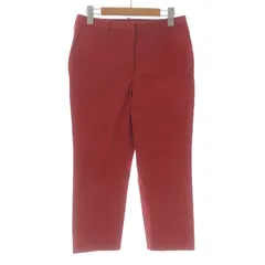 セオリーリュクス theory luxe 20SS STRETCH COTTON SOMI ストレートクロップドパンツ センタープレス 40 L 赤 レッド 0106451 /SI50