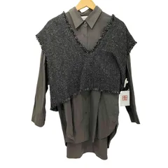 ビアズリー BEARDSLEY 23AW ツイードジレ付きシャツ レディース FREE