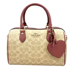 【並行輸入品】 コーチ COACH ハンドバッグ ローアンサッチェルバッグ ハートチャーム 2wayショルダー CDB21IMY6J コーティングキャンバス ベージュ レディース