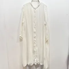 麻100% nest Robe ネストローブ シャツワンピース ホワイト 日本製【送料込み】