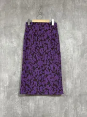 Rope Picnic ロペピクニック 花柄 ジャカード タイト スカート size36/茶×紫 ◇■ レディース