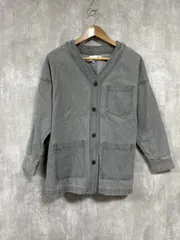 LAKOLE ラコレ デニム風 ノーカラー ジャケット sizeS/グレー ■◇ メンズ