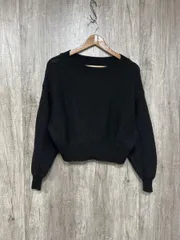 Spick & Span スピック＆スパン 透かし編み ニット セーター sizeF/黒 ◇■ レディース