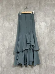 COCODEAL ココディール ニットコルセットアシメティアードスカート ロング スカート size1/水色 ■■ レディース