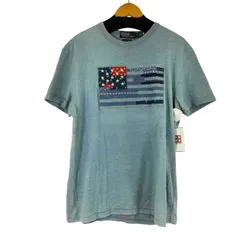 ポロバイラルフローレン Polo by RALPH LAUREN 星条旗 刺繍 クルーネックTシャツ CLASSIC FIT INDIGO メンズ JPN：M 