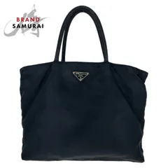 PRADA プラダ テスート 三角ロゴプレート ブラック 黒 シルバー金具 ナイロン トートバッグ ハンドバッグ レディース 503825【中古】