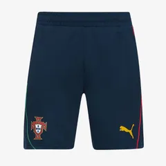 【送料無料・匿名配送】PUMA プーマ ポルトガル代表 2025 公式 カジュアル ショーツ 青黄 新品 正規品 日本未発売 コットン混合 ロナウド着用