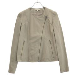 美品】現行 ヒューゴボス ラムレザー ノーカラージャケット S相当